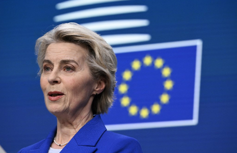 Ursula von der Leyen à Bruxelles, en Belgique, le 19 décembre 2024. ( AFP / JOHN THYS )
