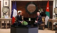 Abdallah II, roi de Jordanie, avec Emmanuel Macron