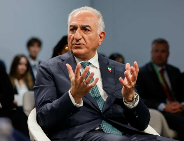 Le fils exilé du chah déchu, Reza Pahlavi, le 13 février 2026 lors de la 62e Conférence de Munich sur la sécurité (MSC)  ( AFP / Alexandra BEIER )