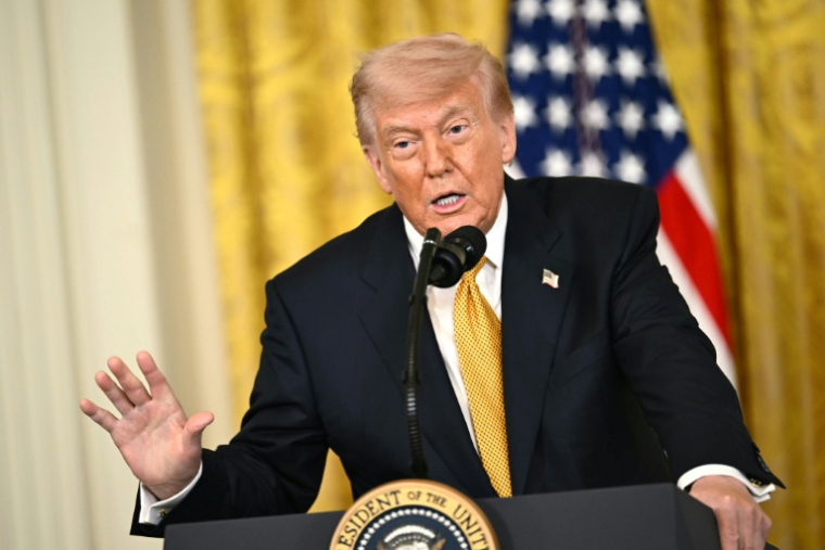 Le président américain Donald Trump prend la parole lors d'une cérémonie organisée à la Maison Blanche, le 6 mai 2026, à Washington ( AFP / Kent NISHIMURA )
