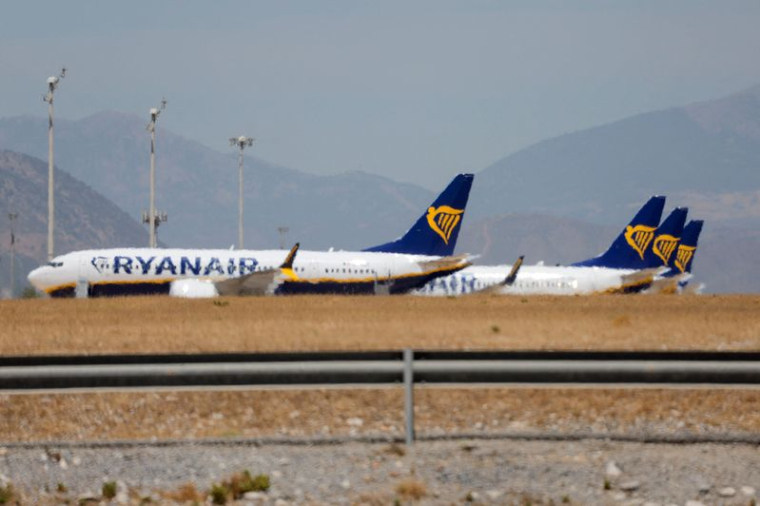 Des avions de Ryanair stationnés à l'aéroport de Malaga-Costa del Sol