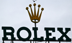 Le logo de la célèbre marque de montres suisse Rolex. ( AFP / KIRILL KUDRYAVTSEV )