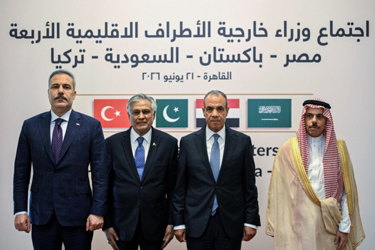 Selon le ministre turc des Affaires étrangères, l'accord entre Turquie, Arabie saoudite et Pakistan a vocation à s'étendre à d'autres puissances régionales dont l'Egypte (illustration) ( AFP / KHALED DESOUKI )
