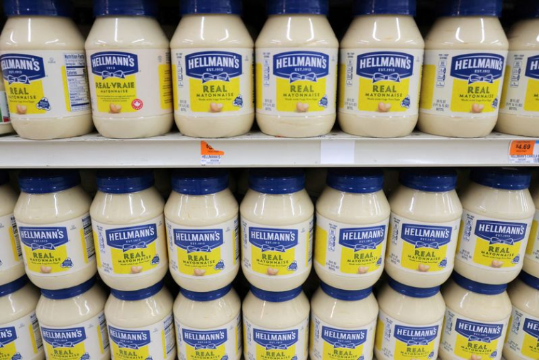 Hellmann's, une marque d'Unilever, dans un magasin de New York