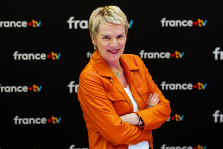 La journaliste Élise Lucet à Paris le 8 juiller 2025 ( AFP / DIMITAR DILKOFF )