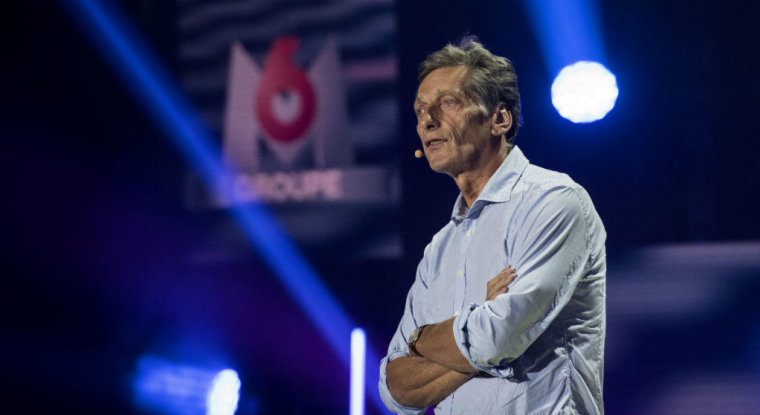 Nicolas de Tavernost, président du directoire de M6, lors d'une conférence le 4 septembre 2018. (© C. Archambault / AFP)