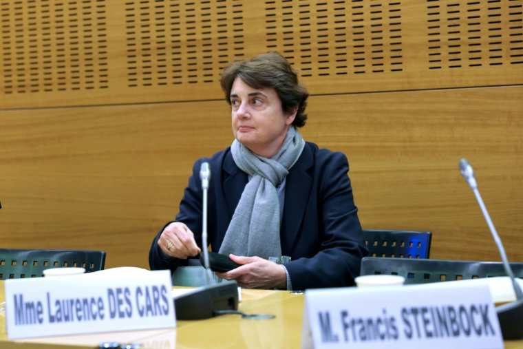 L'ancienne présidente du Louvre Laurence des Cars assiste à une audition à l'Assemblée nationale, à Paris, le 24 mars 2026 ( AFP / Thomas SAMSON )