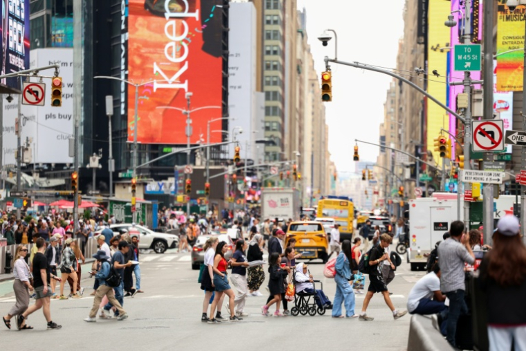 Times Square à Manhattan, New York le 18 août 2025 ( AFP / CHARLY TRIBALLEAU )