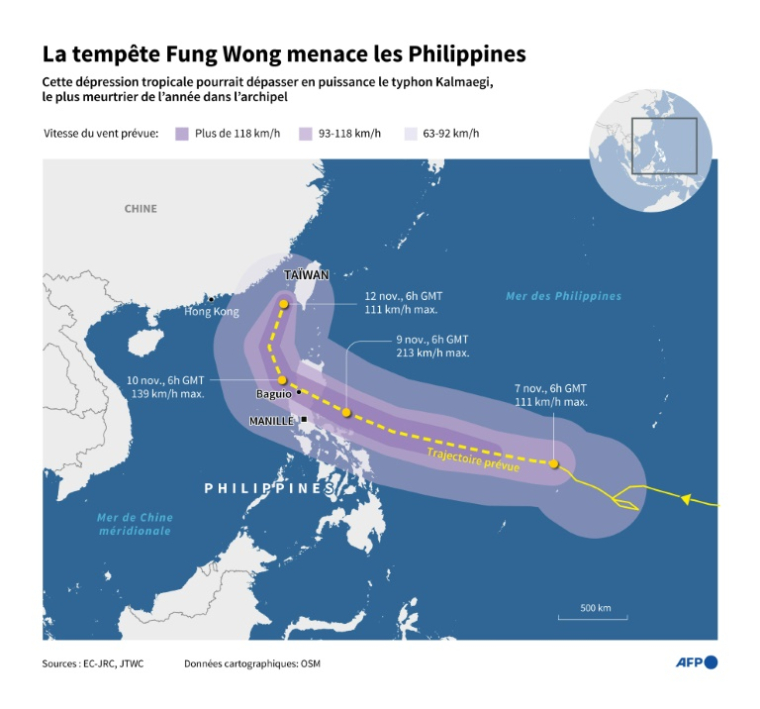 La tempête Fung Wong menace les Philippines  ( AFP / Valentina BRESCHI )