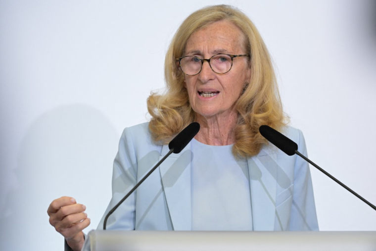 Nicole Belloubet à Paris, le 27 août 2024. ( AFP / BERTRAND GUAY )
