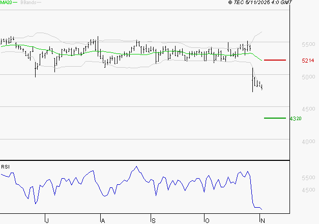BIC : Baissier mais survendu