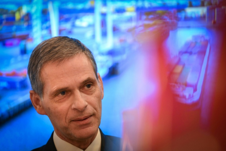 Rodolphe Saadé à Lyon le 5 février 2026 ( AFP / OLIVIER CHASSIGNOLE )