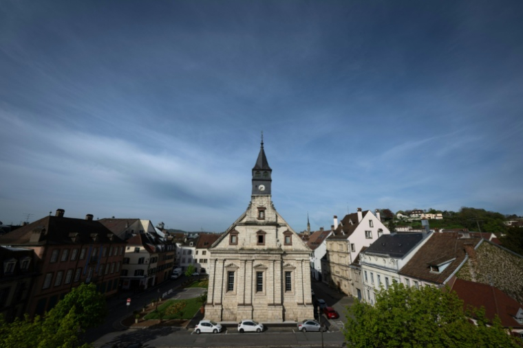 Le temple protestant Saint-Martin de Montbéliard, dans le Doubs, le 17 avril 2026 ( AFP / SEBASTIEN BOZON )