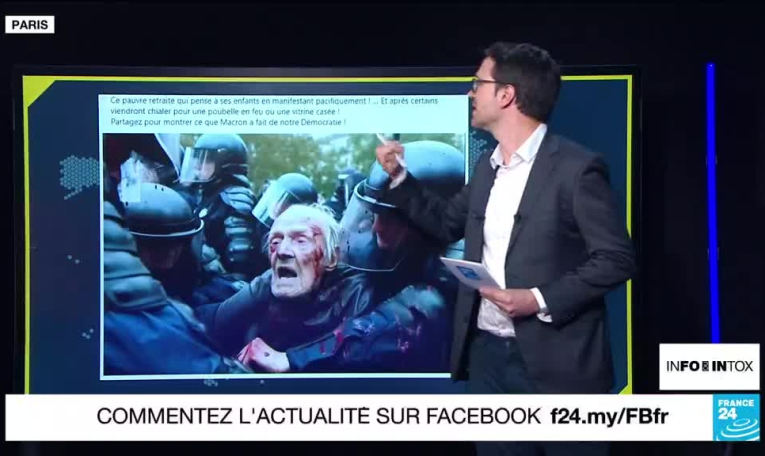 Manifestations contre la réforme des retraites: un homme âgé a-t-il été maltraité par des CRS ?