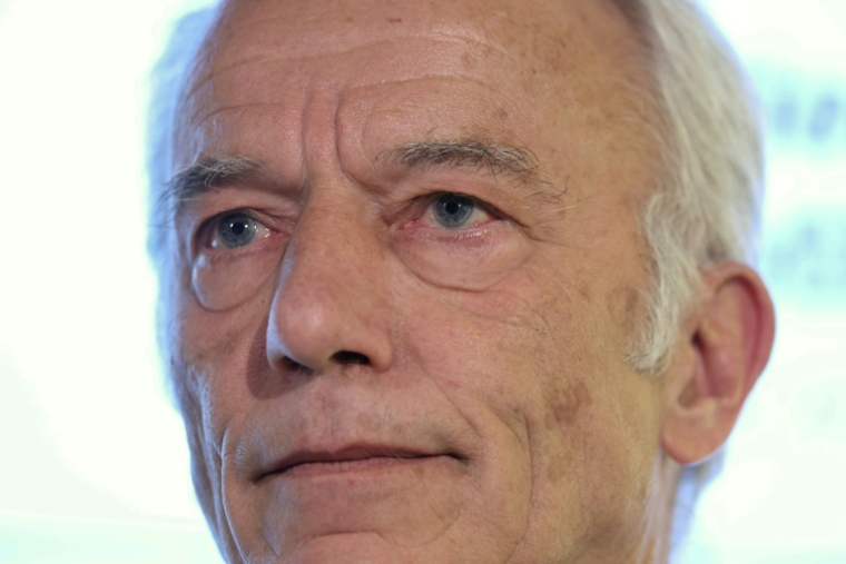Le président du Medef Patrick Martin, lors d'une conférence de presse à Paris le 15 avril 2026. ( AFP / ALAIN JOCARD )