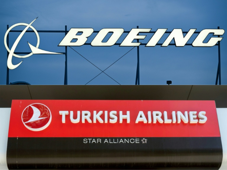 Turkish Airlines a annoncé vendredi la commande ferme de 225 avions américains Boeing ( AFP / Patrick T. Fallon )