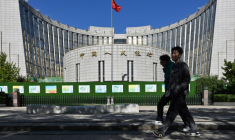 La banque centrale chinoise, le 19 octobre 2024 à Pékin ( AFP / ADEK BERRY )