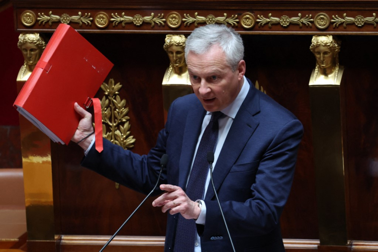 Bruno Le Maire, le 29 avril 2024, à Paris ( AFP / ALAIN JOCARD )
