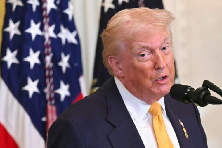 Le président américain Donald Trump le 18 février 2026 à la Maison Blanche à Washington  ( AFP / SAUL LOEB )