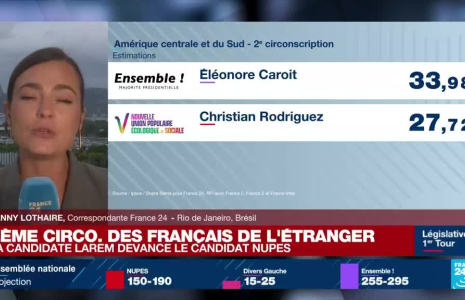 Législatives : la candidate LaREM devance le candidat NUPES dans la 2è circo. des Français de l'étranger