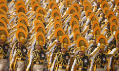 Des militaires indiens à New Dehli, en Inde, le 26 janvier 2024. ( AFP / LUDOVIC MARIN )