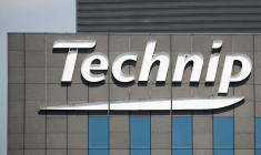 Le logo du groupe français d'ingénierie pétrolière Technip est visible au sommet du siège de la société