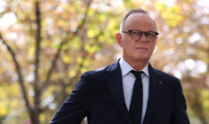 Le candidat Horizons à la présidentielle de 2027, Edouard Philippe, le 18 septembre 2026 à Paris ( AFP / Kenzo TRIBOUILLARD )