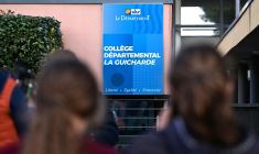L'entrée du collége de La Guicharde, à Sanary-sur-Mer (Var) 3 février 2026 ( AFP / Miguel MEDINA )