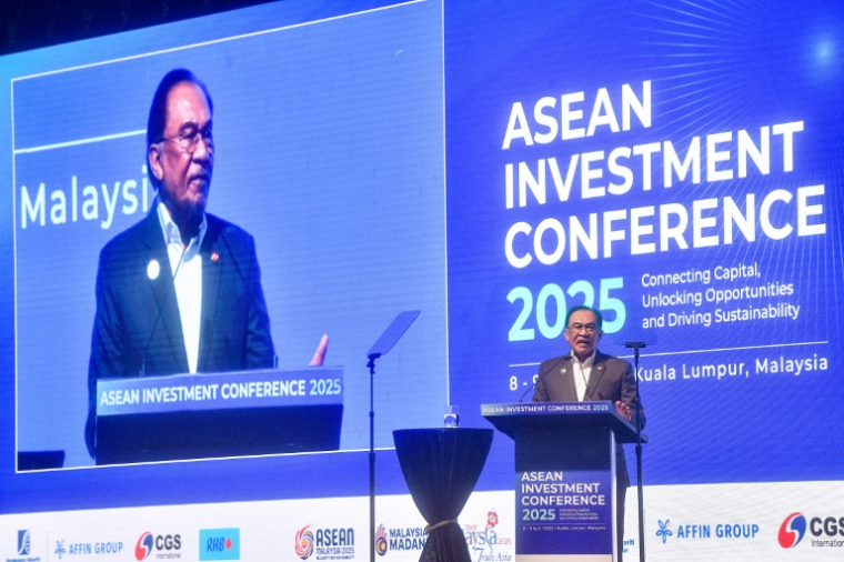 Le Premier ministre malaisien Anwar Ibrahim à Kuala Lumpur, en Malaisie, le 8 avril 2025 ( AFP / Arif Kartono )