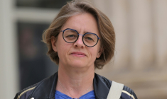La députée socialiste Céline Thiébault-Martinez à Paris le 8 juillet 2024 ( AFP / Bertrand GUAY )