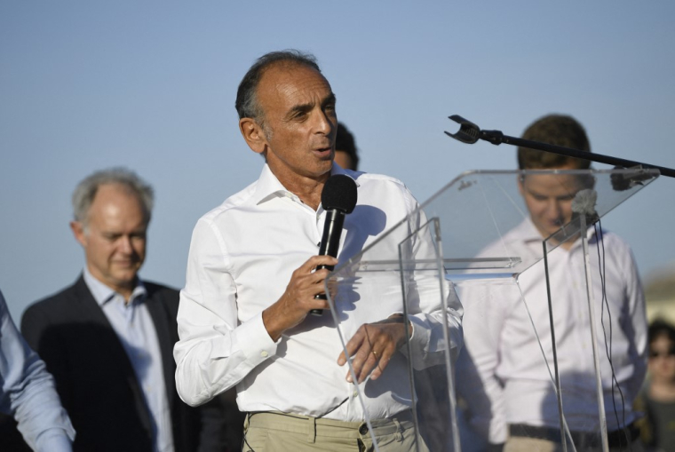 Éric Zemmour à Cogolin, le 12 mai 2022. ( AFP / CLEMENT MAHOUDEAU )