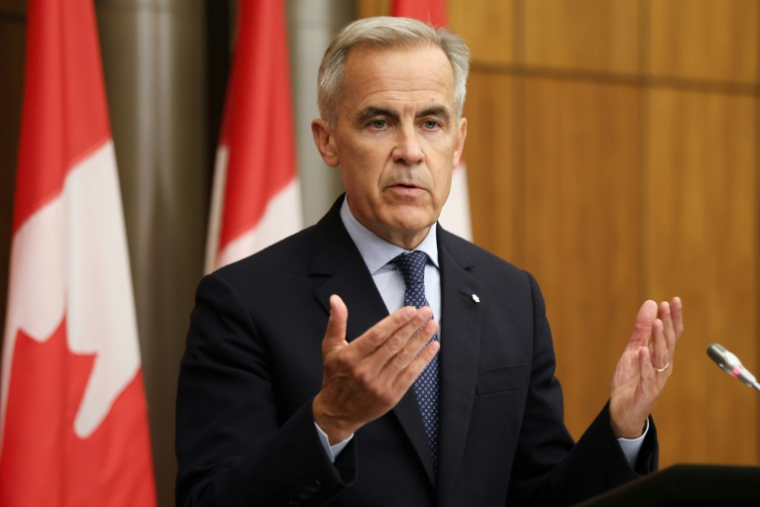 Le Canada prévoit de reconnaître l'Etat de Palestine en septembre à l'ONU, a annoncé mercredi le Premier ministre canadien, Mark Carney ( AFP / Dave Chan )