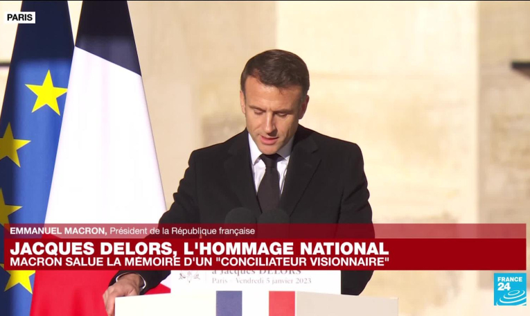 REPLAY - Emmanuel Macron rend hommage à Jacques Delors