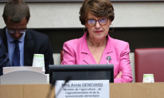 La ministre de l'Agriculture Annie Genevard à Paris le 16 septembre 2026 ( AFP / SIMON WOHLFAHRT )