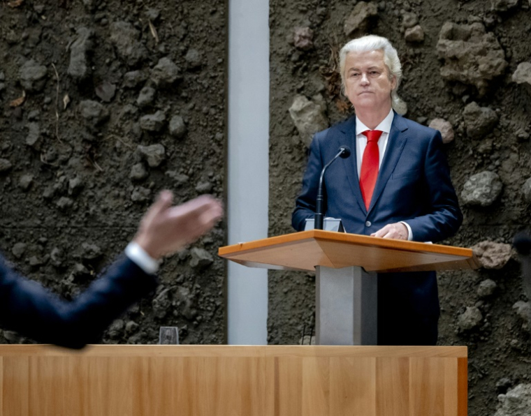Le dirigeant du parti d'extrême droite PVV Geert Wilders au Parlement, à La Haye aux Pays-Bas, le 4 juin 2025 ( ANP / Remko de Waal )