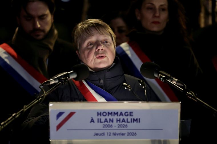 Marie-Hélène Amiable à Bagneux le 12 février 2026 ( AFP / STEPHANE DE SAKUTIN )