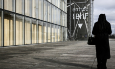 L'entrée de la Bibliothèque nationale de France à Paris le 8 février 2025, un site où des vols ont eu lieu en 2023 ( AFP / Thibaud MORITZ )