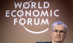 Le gouverneur de la Banque de France Francois Villeroy de Galhau, à Davos le 22 janvier 2025. ( AFP / FABRICE COFFRINI )