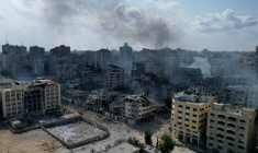 Des immeubles de Gaza après une frappe israélienne