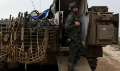 Un véhicule blindé israélien