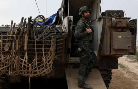 Un véhicule blindé israélien