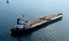 Vue aérienne du Boracay, prise le 1er octobre 2025 au large de Saint-Nazaire ( AFP / Damien MEYER )