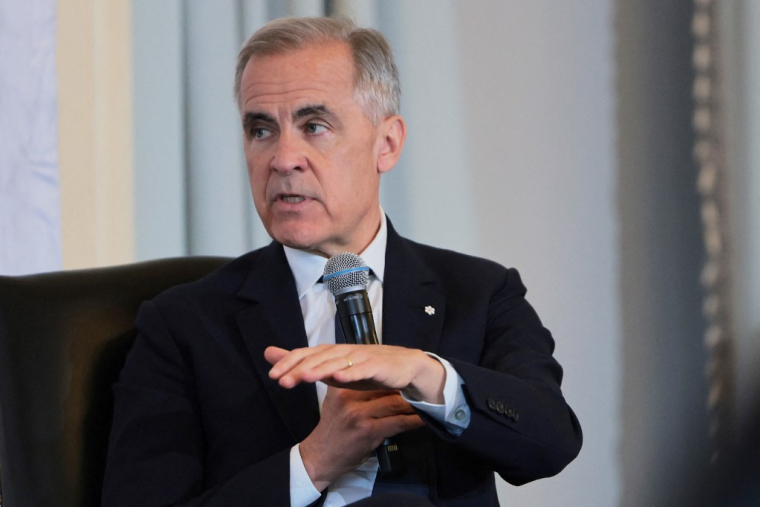 Le Premier ministre canadien Mark Carney à New York, aux Etats-Unis, le 28 mai 2026. ( GETTY IMAGES NORTH AMERICA / MICHAEL M. SANTIAGO )