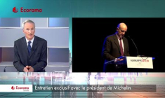"En Bourse, si vous restez stressés par les variations de court terme, vous ne pourrez rien faire", selon Jean-Dominique Senard, président de Michelin