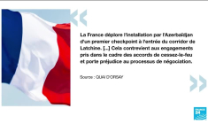 L'Azerbaïdjan a installé un premier checkpoint à l'entrée d'un axe vital vers l'Arménie