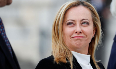 La Première ministre italienne Giorgia Meloni assiste à une cérémonie à Rome