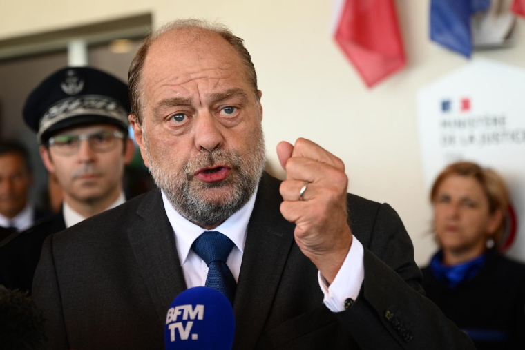 Eric Dupond-Moretti, au Pontet, le 28 juillet 2023 ( AFP / CHRISTOPHE SIMON )