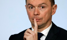 France's Labor Minister Olivier Dussopt was accused on February 3, 2023 of favoring French water company Saur Group, officials  said. The National Financial Prosecutor's Office accused Dussopt of favoring the French water treatment group in a fraudulent deal when he was mayor of Annonay from 2008 to 2017, according to French newspaper, Mediapart. (FILES) This file photo taken on January 23, 2023 shows French Labour Minister Olivier Dussopt in Paris. ( AFP / Ludovic MARIN )