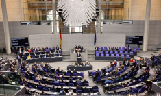 Débat sur le budget à la chambre basse du Bundestag à Berlin