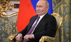 Le président russe Vladimir Poutine au Kremlin, à Moscou, le 28 mai 2025 ( POOL / Pavel Bednyakov )